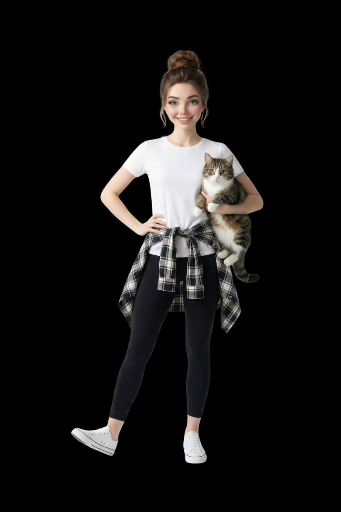 Digital Andrée avatar of AI & Her holding a glowing smartphone, representing the Mission Log newsletter and digital resourcefulness.